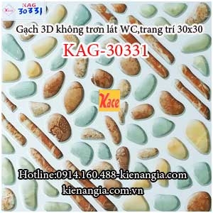 Gạch sỏi 3D mẫu 2017 ốp lát phòng tắm 30x30 KAG-30331