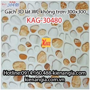 Gạch 3D sỏi lát phòng tắm 30x30 KAG-30480