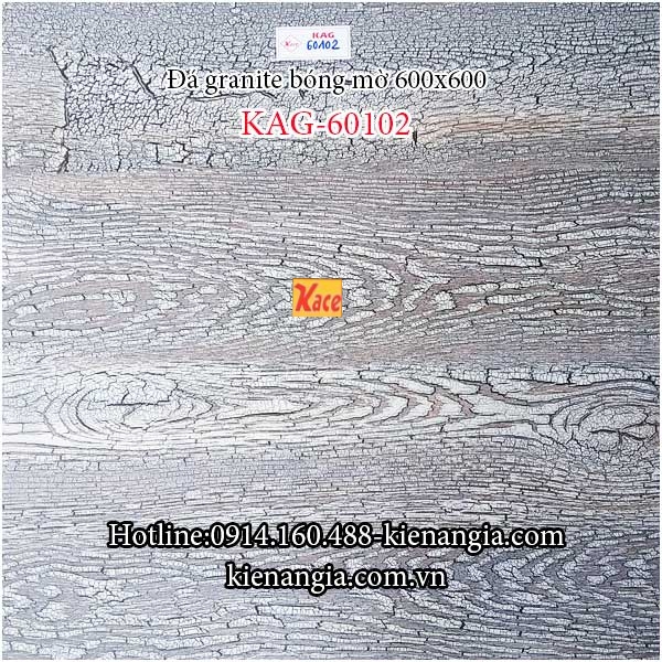 Đá granite vân gỗ mờ 600x600 KAG-60102