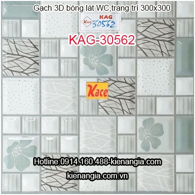 Gạch 3D bóng lát WC căn hộ,nhà phố 300x300 KAG-30562