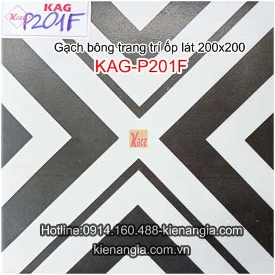 Gạch bông trang trí ốp lát quán trà sữa 20x20 KAG-P201F