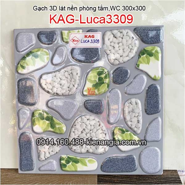 Gạch 3D mẫu mới 2021 lát phòng tắm,WC 30X30 KAG-Luca3309