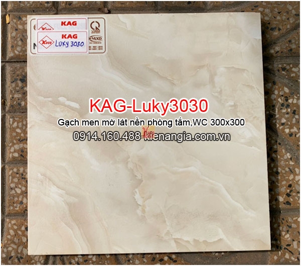 Gạch lát nền phòng tắm ,WC 30X30 mờ KAG-Luky3030