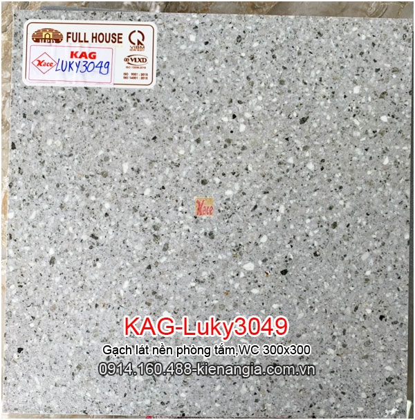 Gạch lát nền phòng tắm ,WC 30X30 KAG-LUKY3049