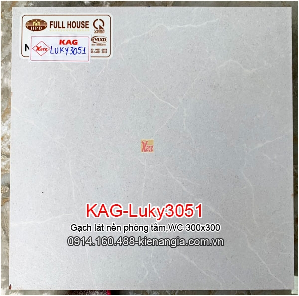 Gạch lát nền phòng tắm ,WC 30X30 KAG-LUKY3051