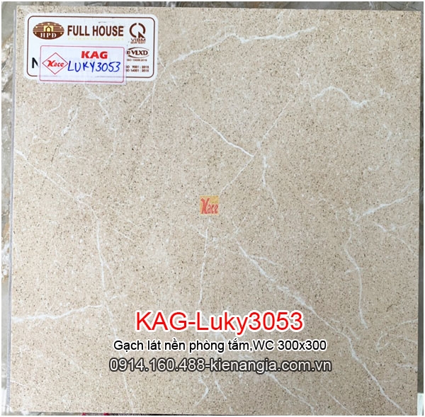 Gạch lát nền phòng tắm ,WC 30X30 KAG-LUKY3053