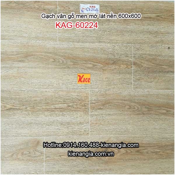 Gạch men vân gỗ mờ lát nền 600x600 KAG-60224