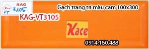 Gạch trang trí màu cam 10x30 KAG-VT3105