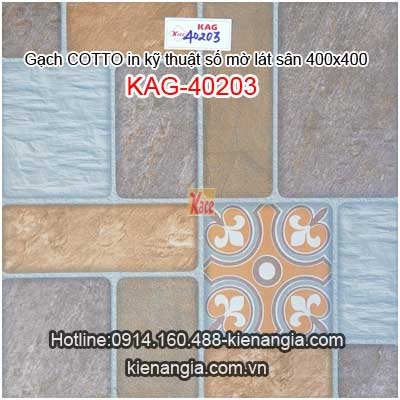 Gạch COTTO in kỹ thuật số mờ lát sân 40x40 KAG-40203