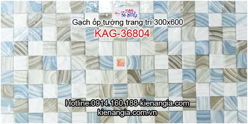 Gạch ca rô,hoa văn Mosaic trang trí ốp tường 30x60 KAG-36804