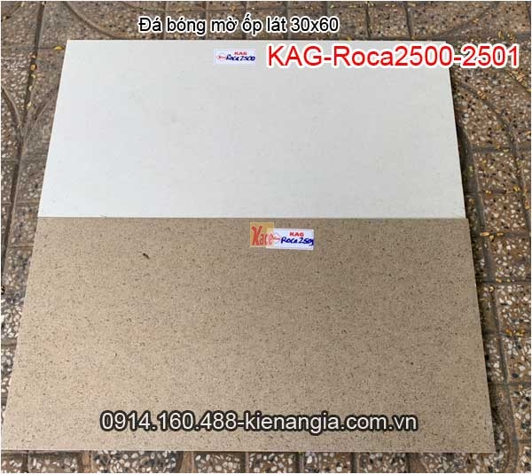 Đá bóng mờ ốp lát 30x60 Bộ KAG-Roca2500-2501