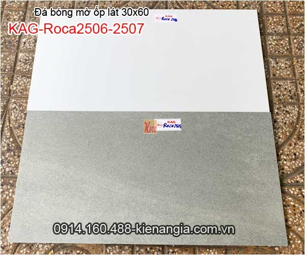 Đá bóng mờ ốp lát 30x60 Bộ KAG-Roca2506-2507