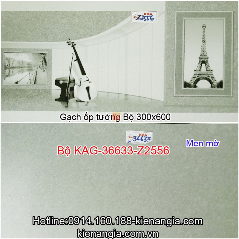 Gạch men mờ ốp tường 30x60 Bộ 36633-Z2556