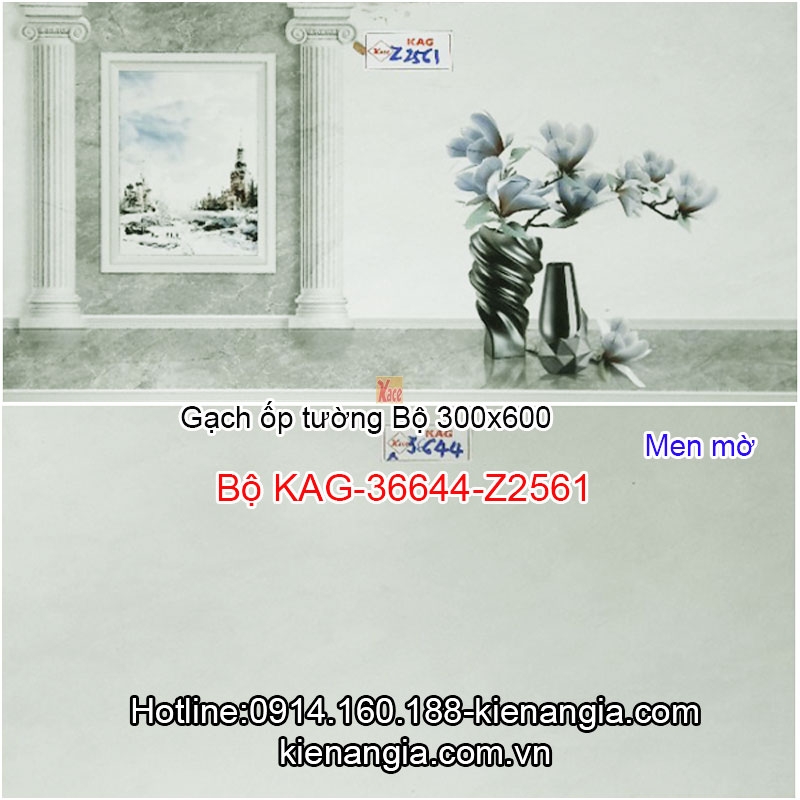 Gạch men mờ ốp tường 30x60 Bộ KAG-36644-Z2561