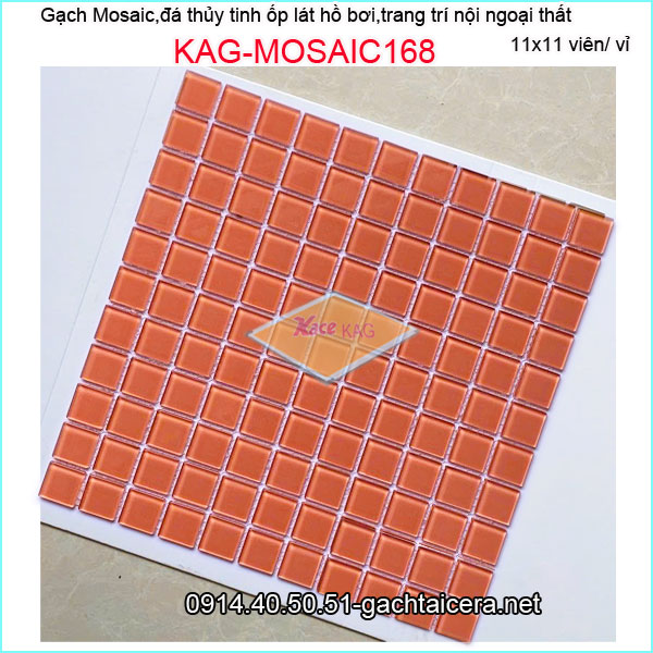 Gạch mosaic hồ bơi,đá thủy tinh trang trí đa màu KAG-MOSAIC168