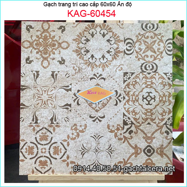 Gạch ẤN ĐỘ trang trí 60x60 cm cao cấp KAG-60454