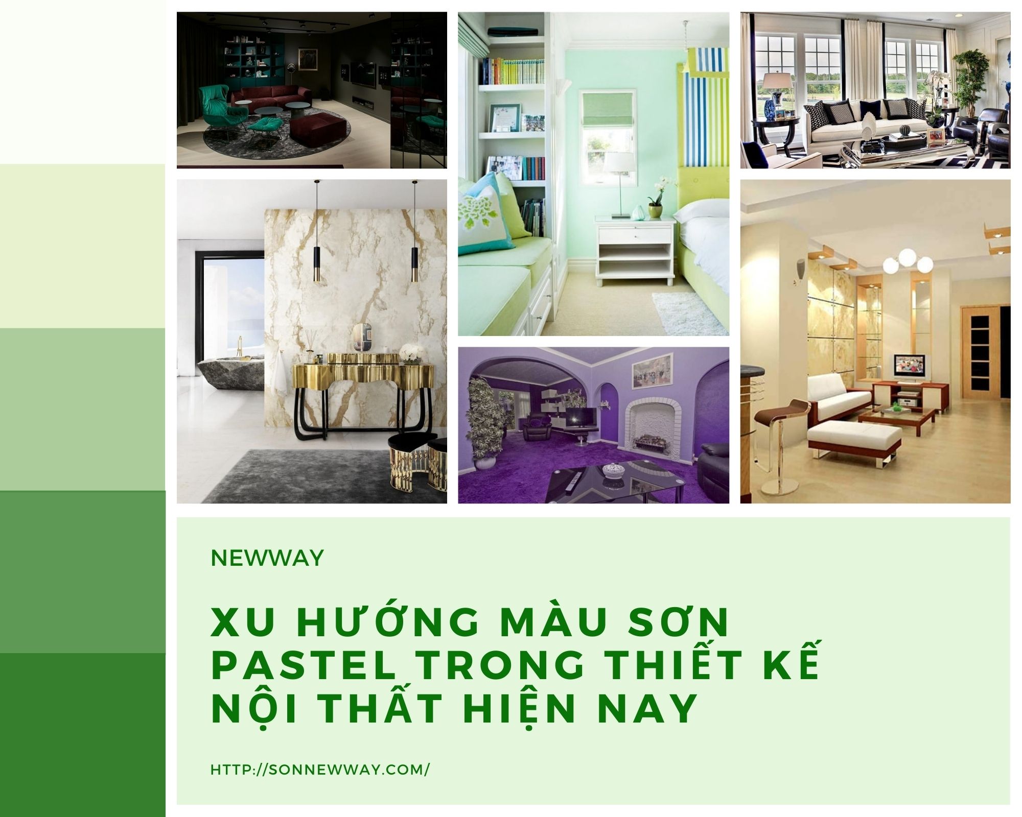 Xu hướng màu sơn pastel trong thiết kế nội thất hiện nay