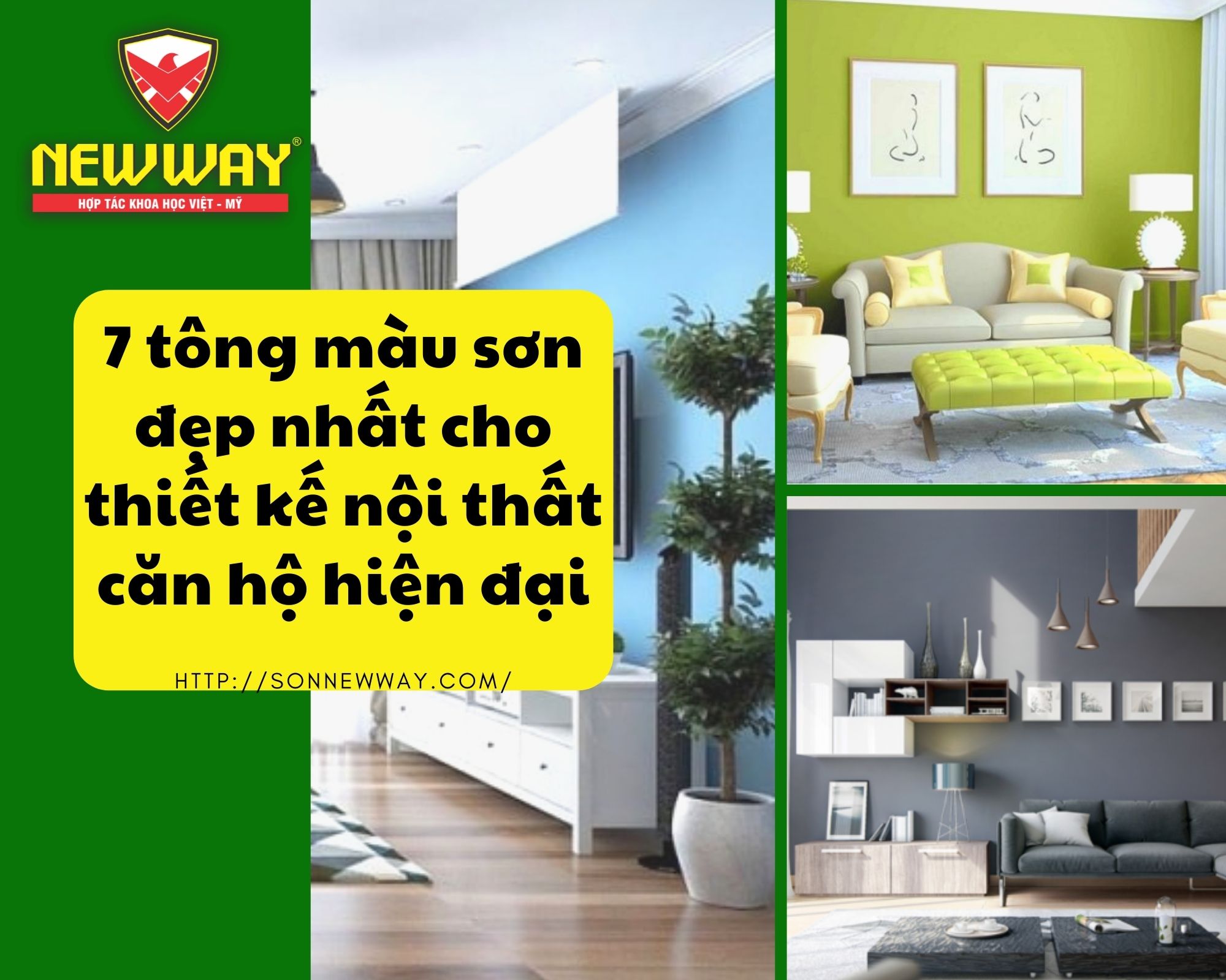 7 TONE MÀU SƠN ĐẸP NHẤT CHO THIẾT KẾ NỘI THẤT CĂN HỘ HIỆN ĐẠI