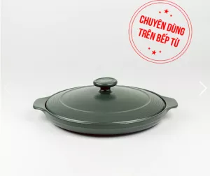 Chảo cạn dưỡng sinh 28cm + nắp - Chảo từ