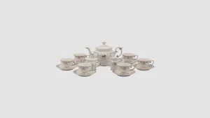 Bộ trà 1.3L - Đài Các - Trang trí Bạch Kim