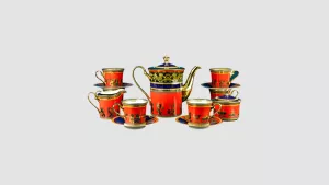 Bộ trà 1.25L - Tulip Trắng - Trống Đồng