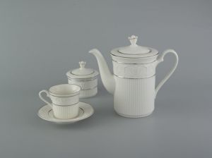Bộ Trà 1.25 L - Tulip Nổi Chỉ Bạch Kim