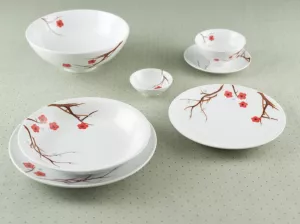 Bộ đồ ăn 10 người 36 sản phẩm - Daisy - Hồng Mai