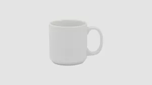 Ca thấp quai tròn 0.35L - Trắng