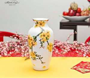 Bình hoa 27cm - Hoa Mai Vàng