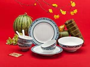 Bộ đồ ăn Phúc Lộc Thọ 24sp