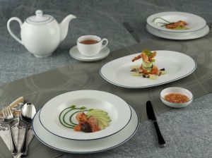 Bộ đồ ăn Chỉ Xanh Dương 25sp