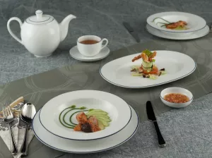 Bộ đồ ăn Chỉ Xanh Dương 25sp