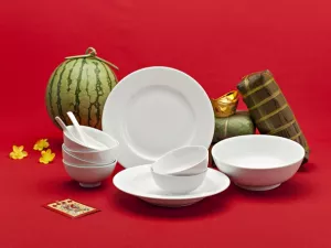 Bộ đồ ăn Jasmine trắng 24sp