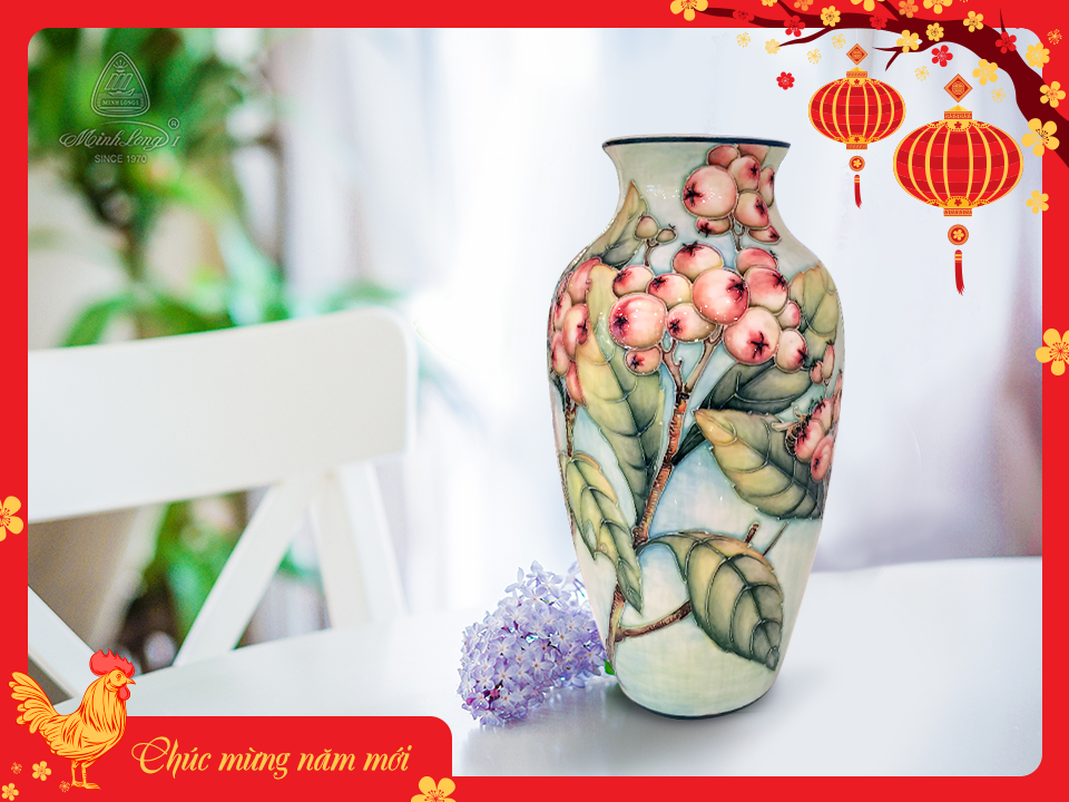 Bình hoa 27cm - Quả Hồng