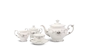 Bộ trà 1.3L - Đài Các - Trang trí Bạch Kim