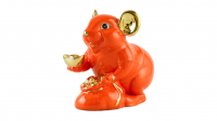 Chuột Phú 20 cm – Màu Cam - Trang trí vàng 24K