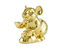 Chuột Phú 8 cm - Trang trí dát vàng 24K