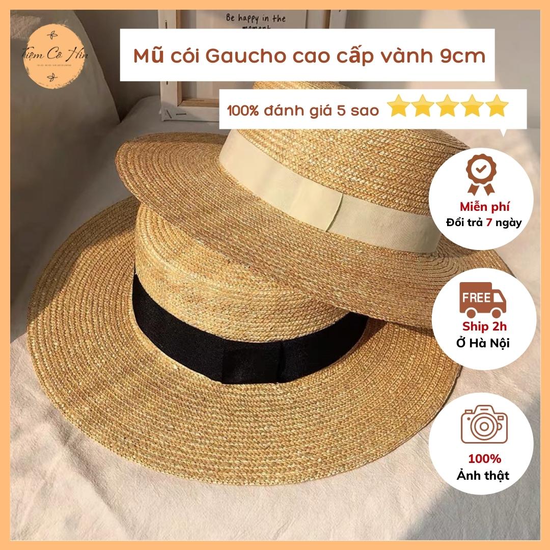 Mũ cói Gaucho đi biển vành 9cm