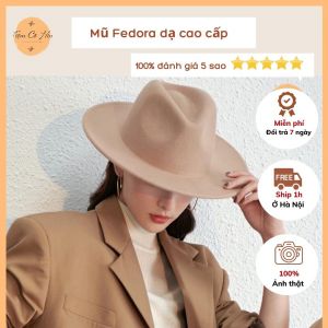 Mũ fedora dạ vintage