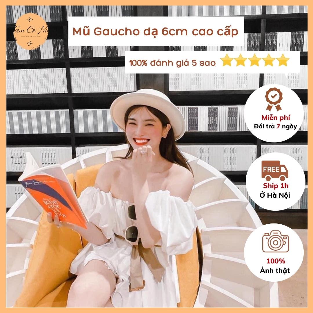 Mũ gaucho dạ vành 6cm