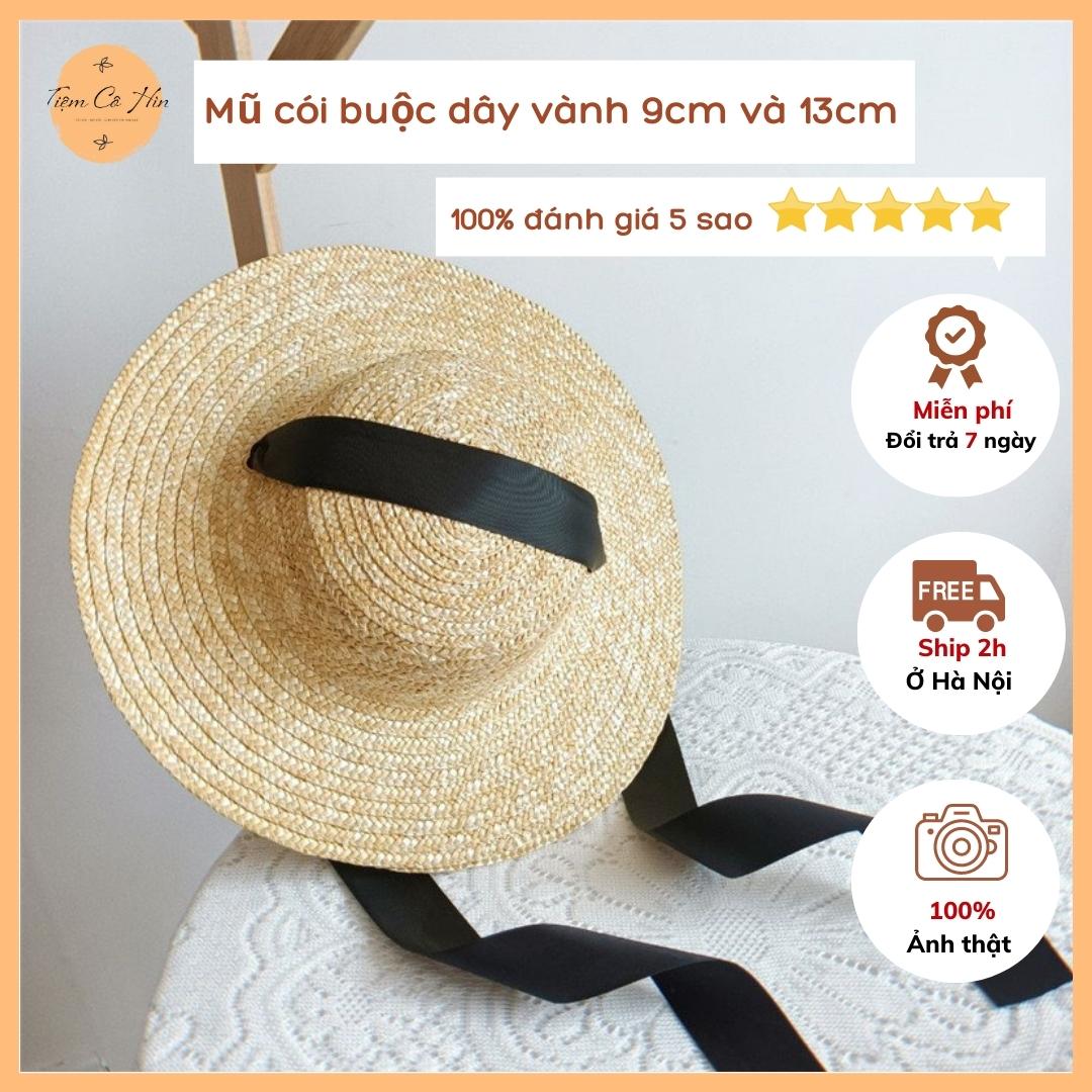 Mũ gaucho buộc dây chóp cao vành 9cm