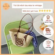 Túi cói cao cấp đeo vai Loewe