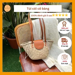 Túi đeo chéo cỏ bàng vintage