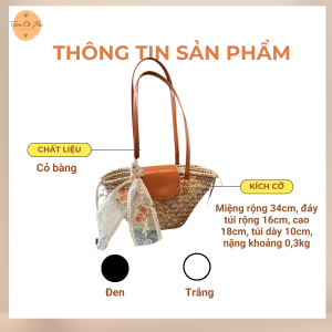 Túi đeo chéo cỏ bàng vintage