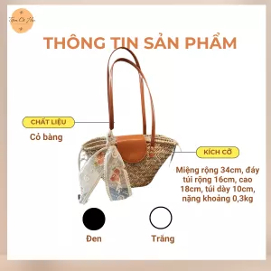 Túi đeo chéo cỏ bàng vintage