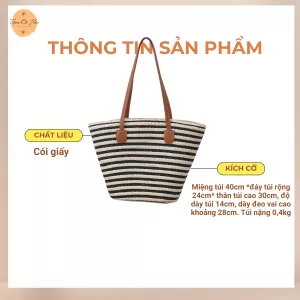 Túi đeo chéo kẻ sọc vintage