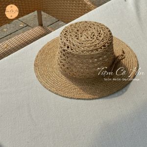 Mũ gaucho đi biển dáng rafia