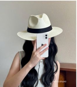 Mũ cói đi biển fedora cao cấp
