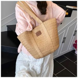 Túi cói đi biển vintage