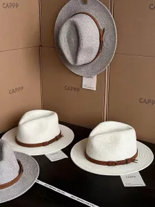 Mũ cói đi biển fedora gập được